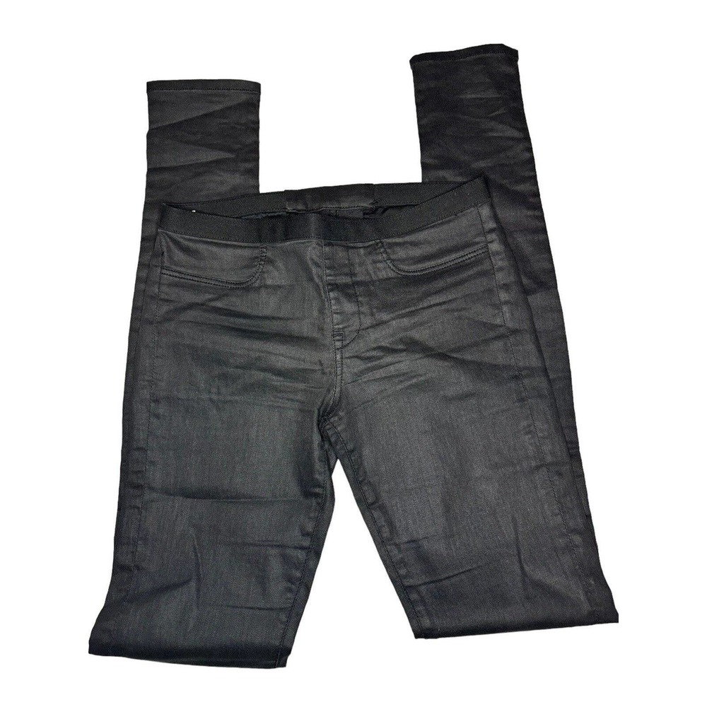 Helmut Lang Black Slate Wash Jeggings Size 26 Elastic Waist Pull On Stretchy